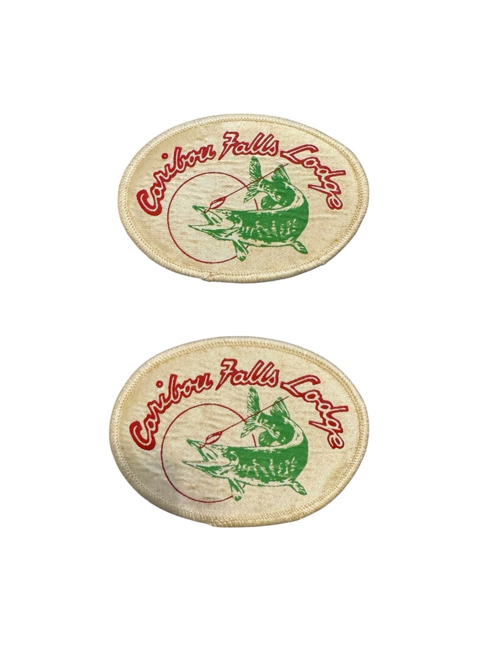 2 Vintage Caribou Falls Lodge Patches